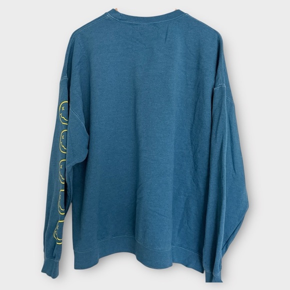 Nirvana Oversized Crewneck Sweatshirt Blue Tie Dye Print S/M - Picture 8 of 8